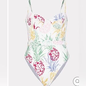 MILLY
TROPICAL PINEAPPLE BELTED ONE PIECE size small